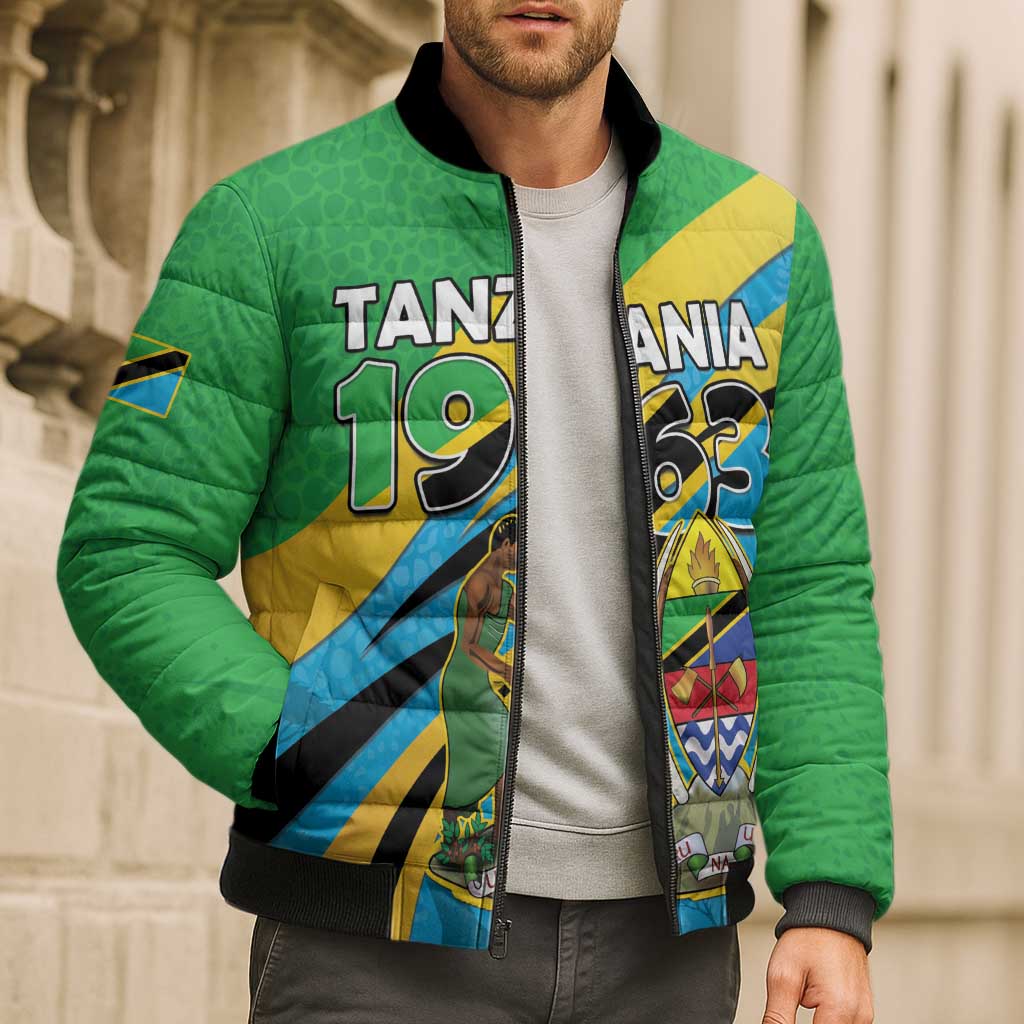 Personalized Tanzania 1963 Bomber Puffer Jacket Happy Independence Day - Wonder Print Shop