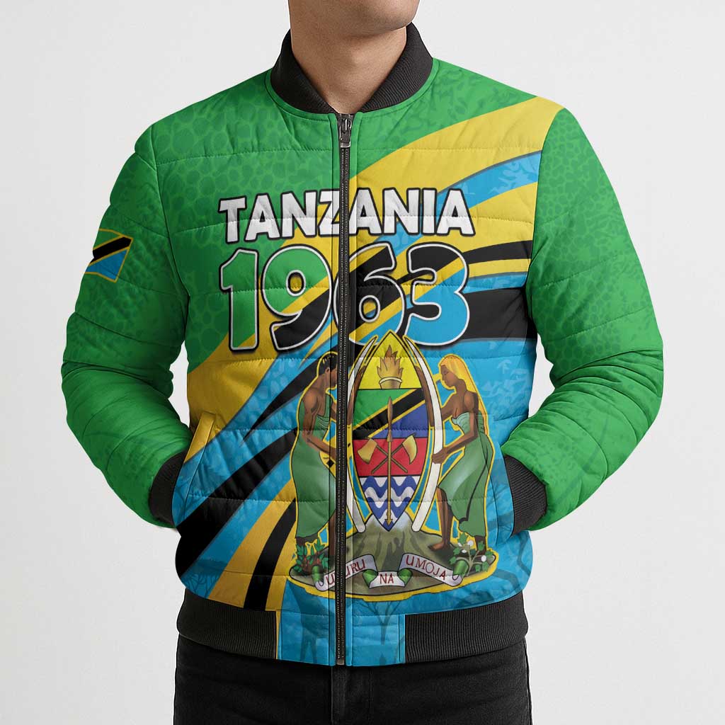 Personalized Tanzania 1963 Bomber Puffer Jacket Happy Independence Day - Wonder Print Shop