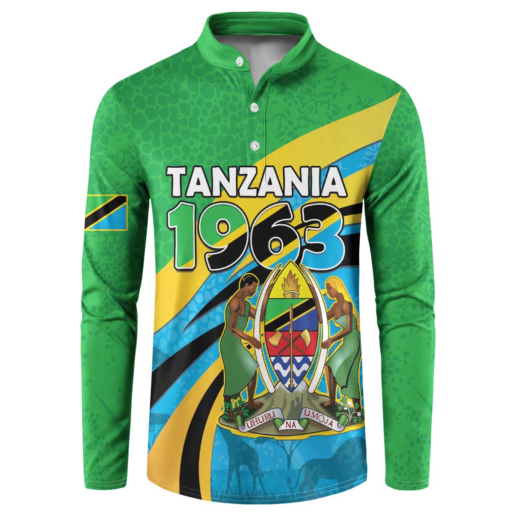 Personalized Tanzania 1963 Button Sweatshirt Happy Independence Day - Wonder Print Shop