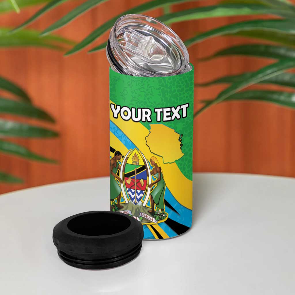 Personalized Tanzania 1963 4 in 1 Can Cooler Tumbler Happy Independence Day - Wonder Print Shop