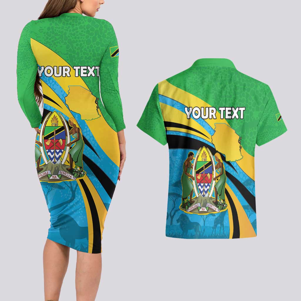 Personalized Tanzania 1963 Couples Matching Long Sleeve Bodycon Dress and Hawaiian Shirt Happy Independence Day - Wonder Print Shop