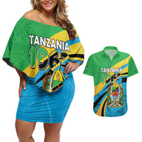 Personalized Tanzania 1963 Couples Matching Off Shoulder Short Dress and Hawaiian Shirt Happy Independence Day - Wonder Print Shop