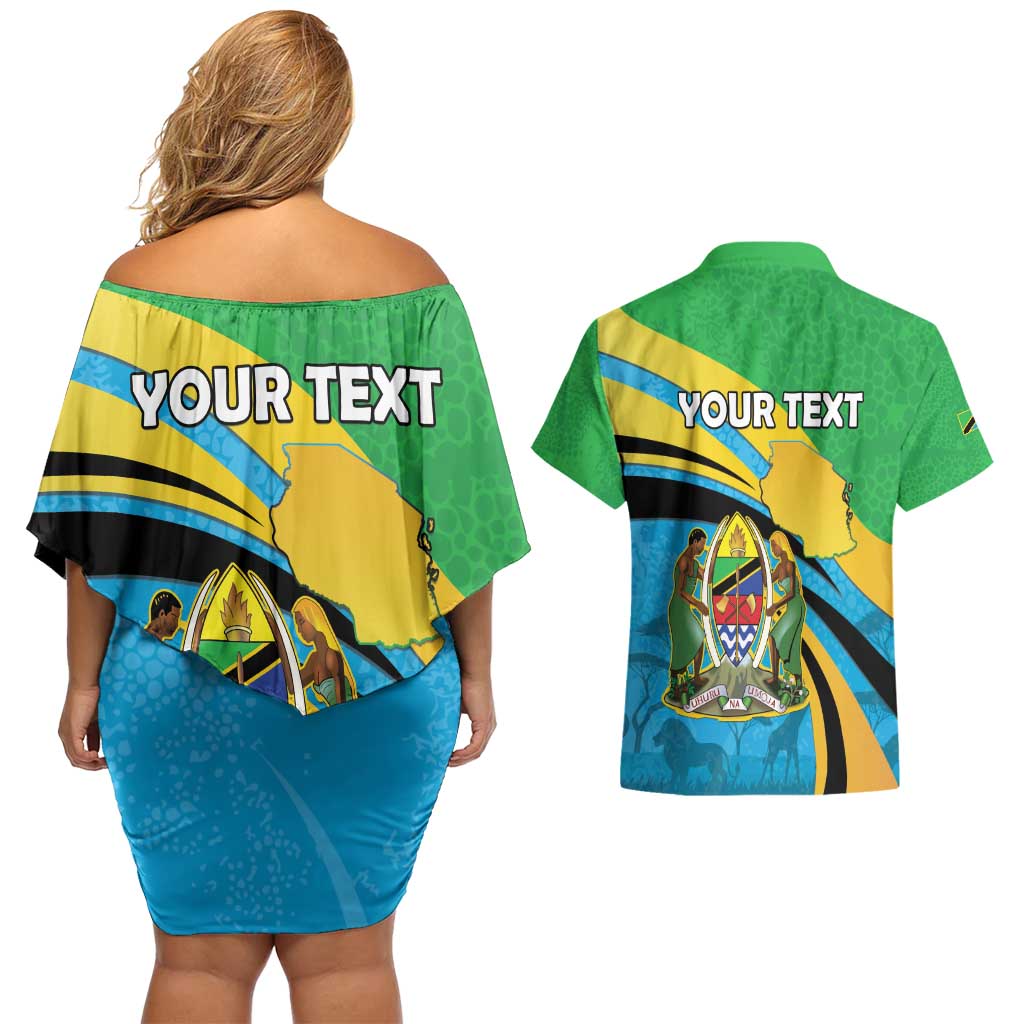 Personalized Tanzania 1963 Couples Matching Off Shoulder Short Dress and Hawaiian Shirt Happy Independence Day - Wonder Print Shop