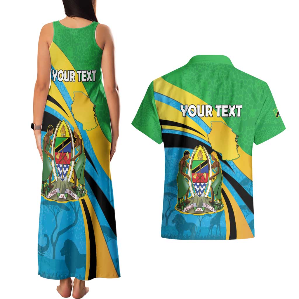 Personalized Tanzania 1963 Couples Matching Tank Maxi Dress and Hawaiian Shirt Happy Independence Day - Wonder Print Shop