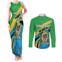 Personalized Tanzania 1963 Couples Matching Tank Maxi Dress and Long Sleeve Button Shirt Happy Independence Day - Wonder Print Shop