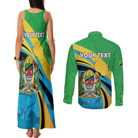 Personalized Tanzania 1963 Couples Matching Tank Maxi Dress and Long Sleeve Button Shirt Happy Independence Day - Wonder Print Shop