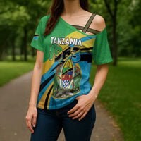 Personalized Tanzania 1963 Cross Shoulder Shirt Happy Independence Day - Wonder Print Shop