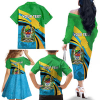 Personalized Tanzania 1963 Family Matching Off The Shoulder Long Sleeve Dress and Hawaiian Shirt Happy Independence Day - Wonder Print Shop