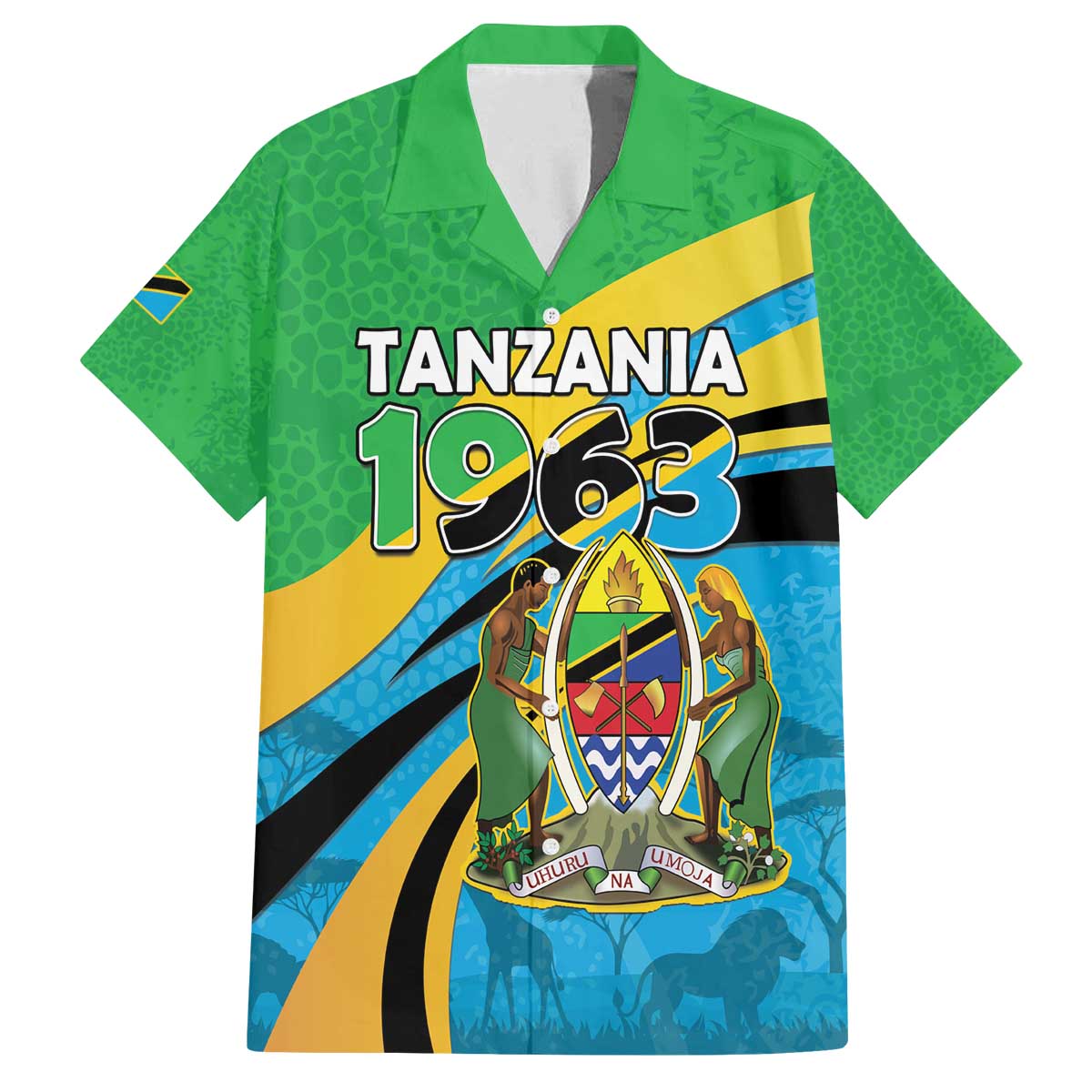 Personalized Tanzania 1963 Family Matching Off The Shoulder Long Sleeve Dress and Hawaiian Shirt Happy Independence Day - Wonder Print Shop