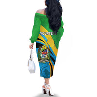 Personalized Tanzania 1963 Family Matching Off The Shoulder Long Sleeve Dress and Hawaiian Shirt Happy Independence Day - Wonder Print Shop