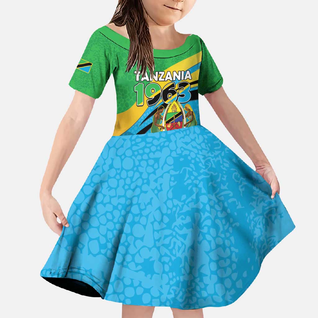 Personalized Tanzania 1963 Family Matching Off Shoulder Maxi Dress and Hawaiian Shirt Happy Independence Day - Wonder Print Shop