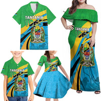 Personalized Tanzania 1963 Family Matching Off Shoulder Maxi Dress and Hawaiian Shirt Happy Independence Day - Wonder Print Shop