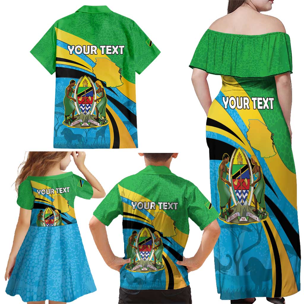 Personalized Tanzania 1963 Family Matching Off Shoulder Maxi Dress and Hawaiian Shirt Happy Independence Day - Wonder Print Shop