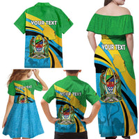 Personalized Tanzania 1963 Family Matching Off Shoulder Maxi Dress and Hawaiian Shirt Happy Independence Day - Wonder Print Shop