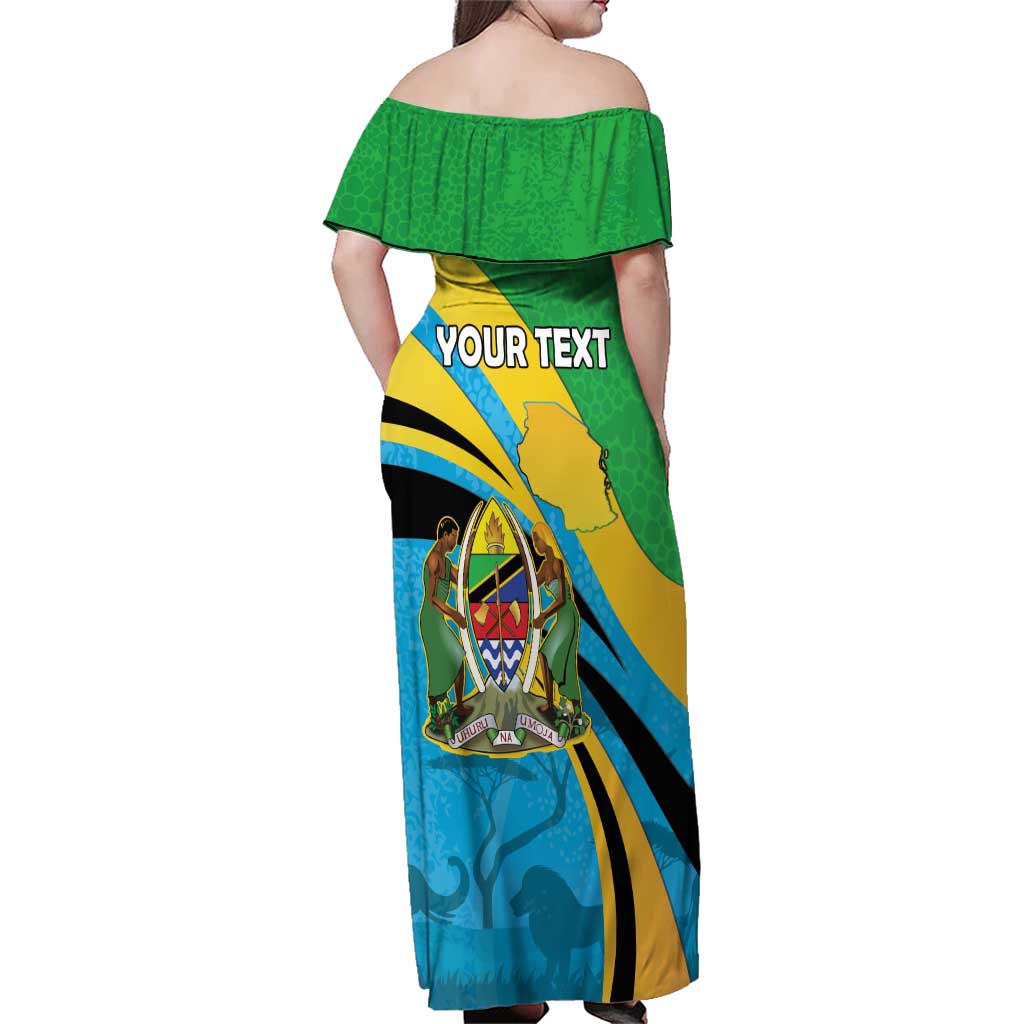 Personalized Tanzania 1963 Family Matching Off Shoulder Maxi Dress and Hawaiian Shirt Happy Independence Day - Wonder Print Shop