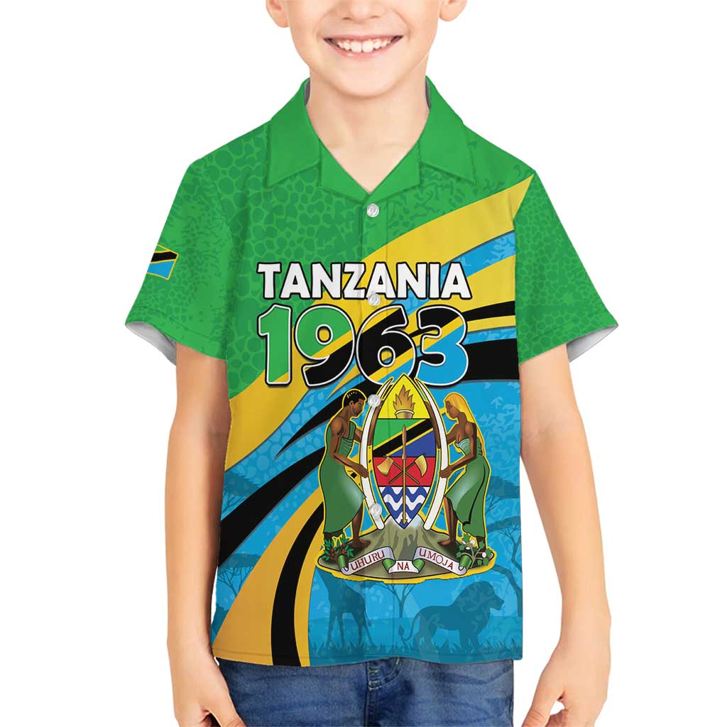 Personalized Tanzania 1963 Family Matching Off Shoulder Maxi Dress and Hawaiian Shirt Happy Independence Day - Wonder Print Shop