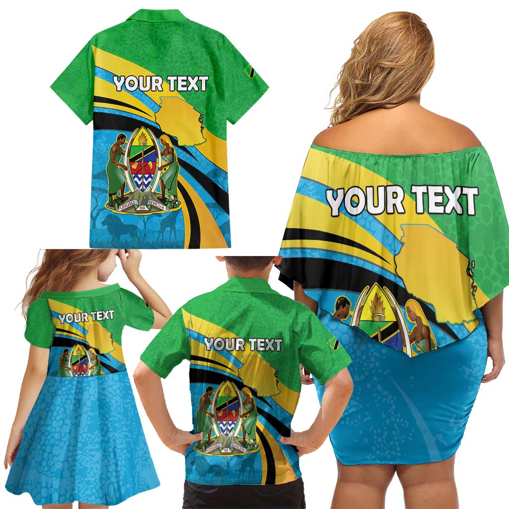 Personalized Tanzania 1963 Family Matching Off Shoulder Short Dress and Hawaiian Shirt Happy Independence Day - Wonder Print Shop