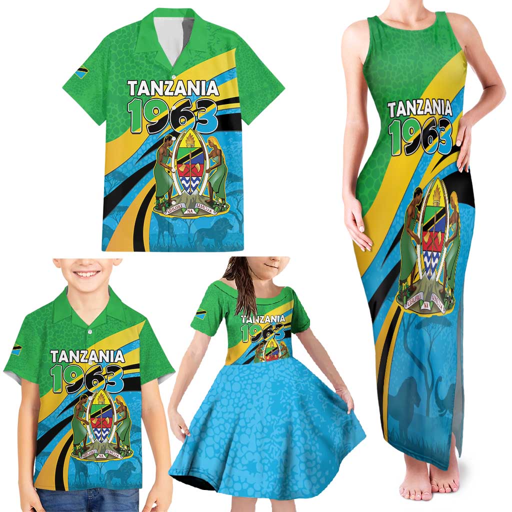 Personalized Tanzania 1963 Family Matching Tank Maxi Dress and Hawaiian Shirt Happy Independence Day - Wonder Print Shop