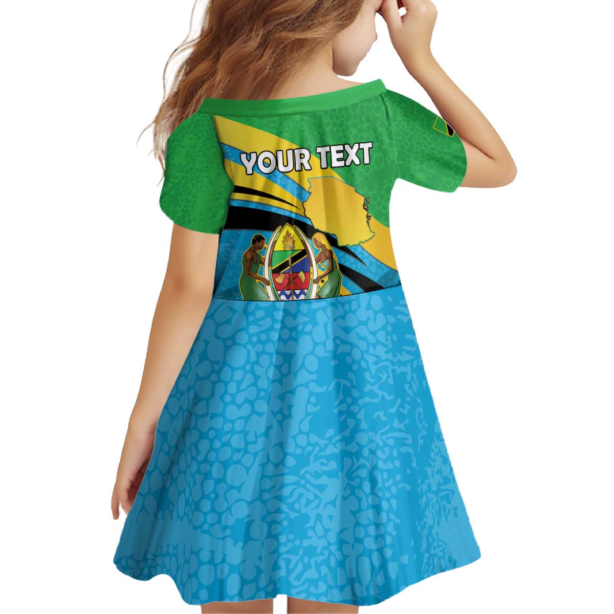 Personalized Tanzania 1963 Kid Short Sleeve Dress Happy Independence Day - Wonder Print Shop