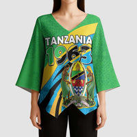 Personalized Tanzania 1963 Kimono Sleeve Blouse Happy Independence Day - Wonder Print Shop