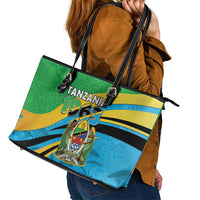 Tanzania 1963 Leather Tote Bag Happy Independence Day - Wonder Print Shop