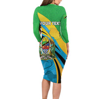 Personalized Tanzania 1963 Long Sleeve Bodycon Dress Happy Independence Day - Wonder Print Shop