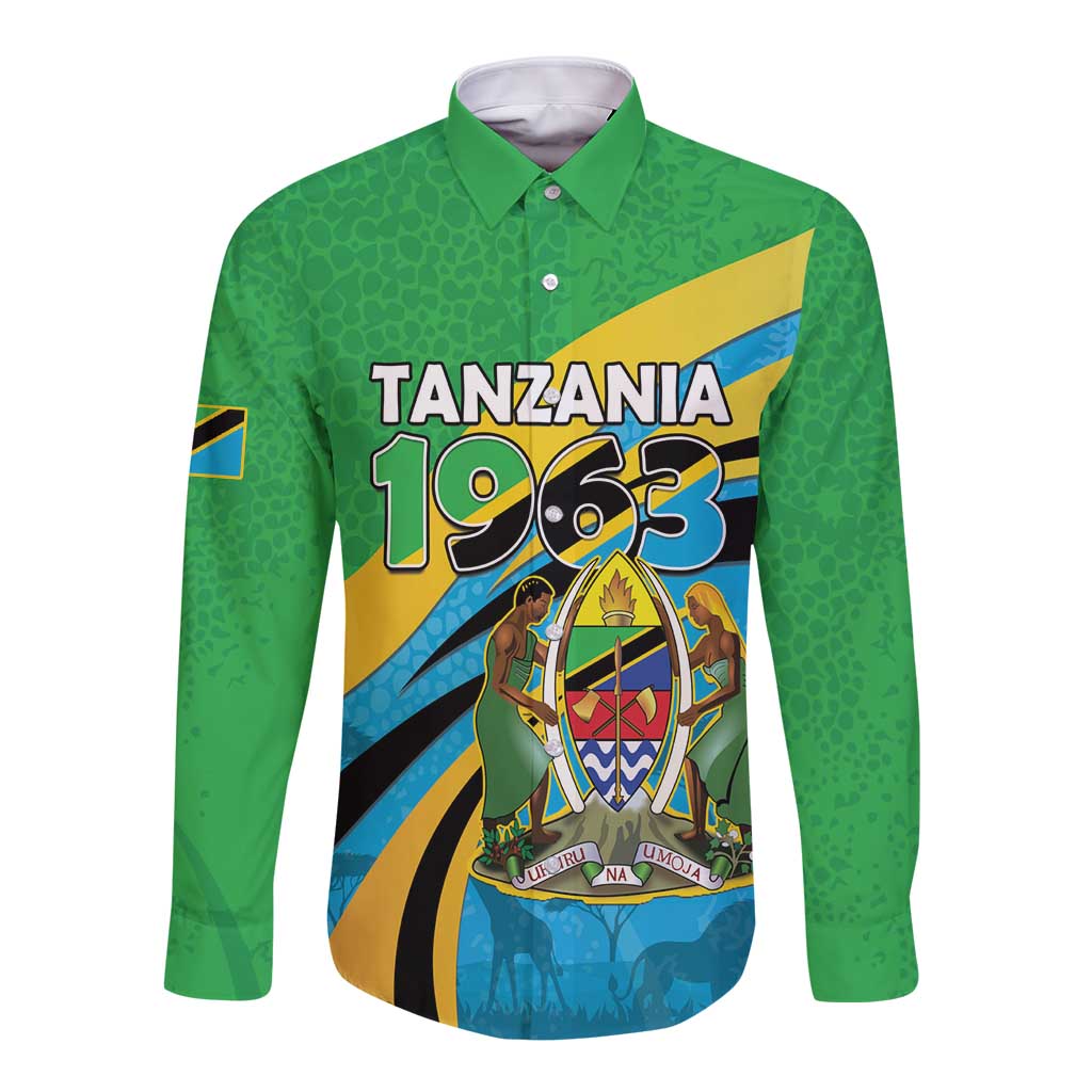 Personalized Tanzania 1963 Long Sleeve Button Shirt Happy Independence Day - Wonder Print Shop