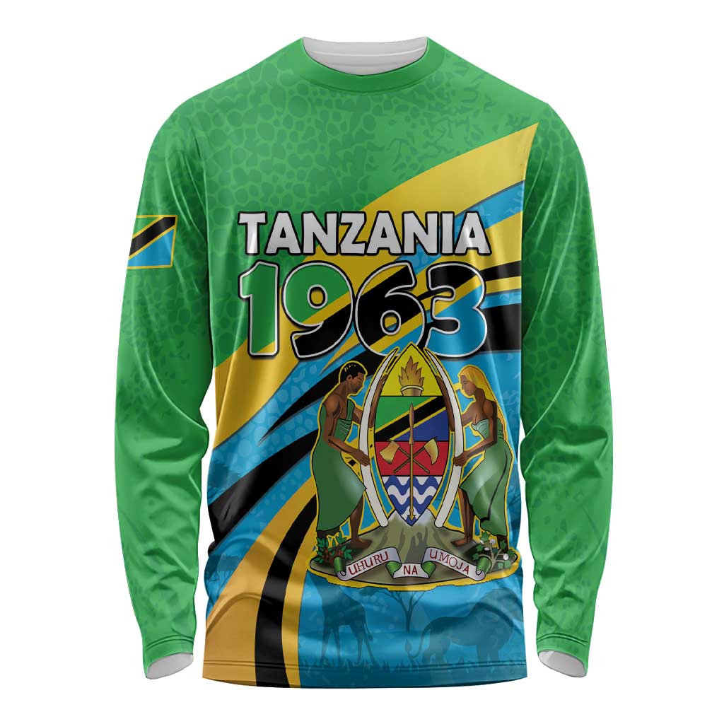 Personalized Tanzania 1963 Long Sleeve Shirt Happy Independence Day - Wonder Print Shop