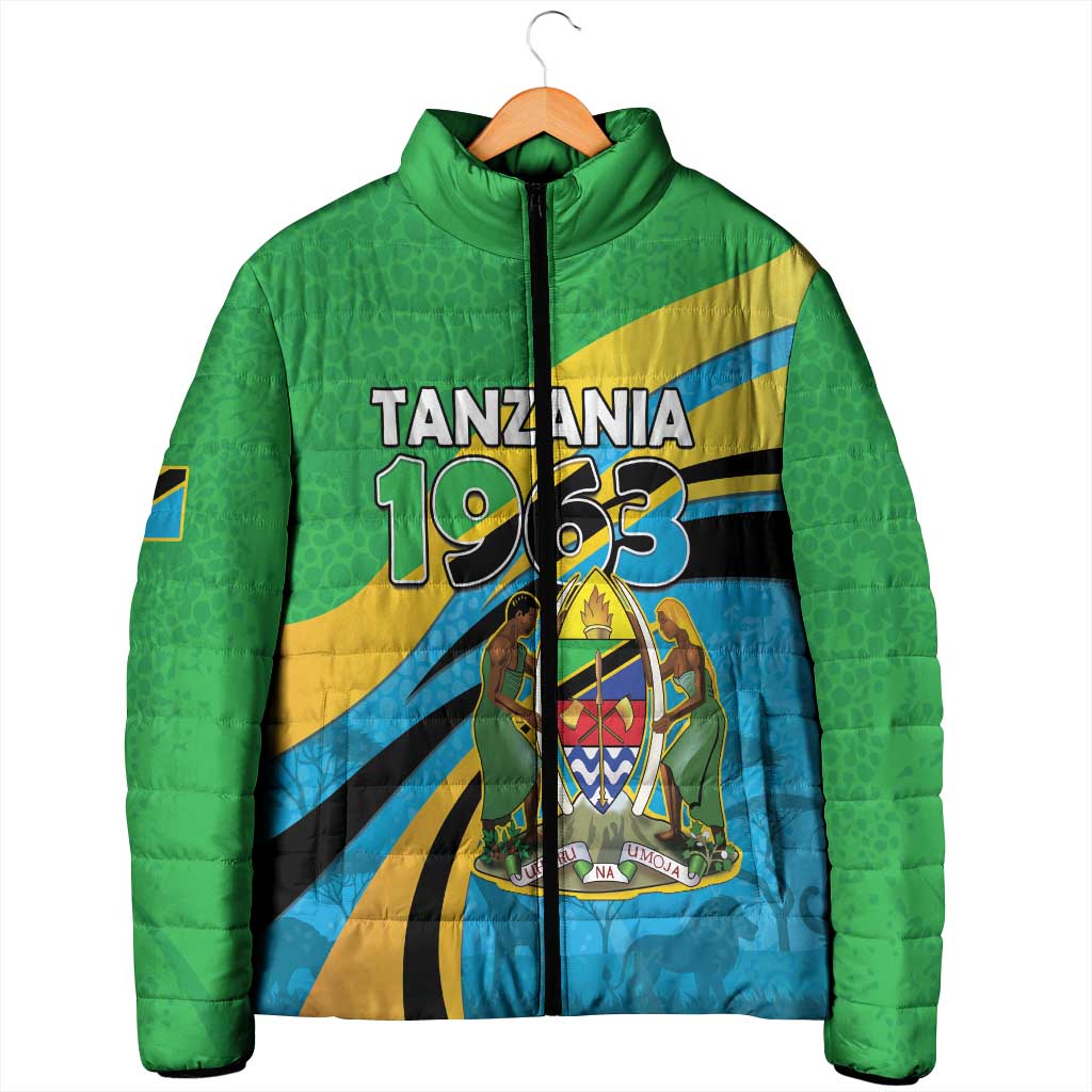 Personalized Tanzania 1963 Padded Jacket Happy Independence Day - Wonder Print Shop