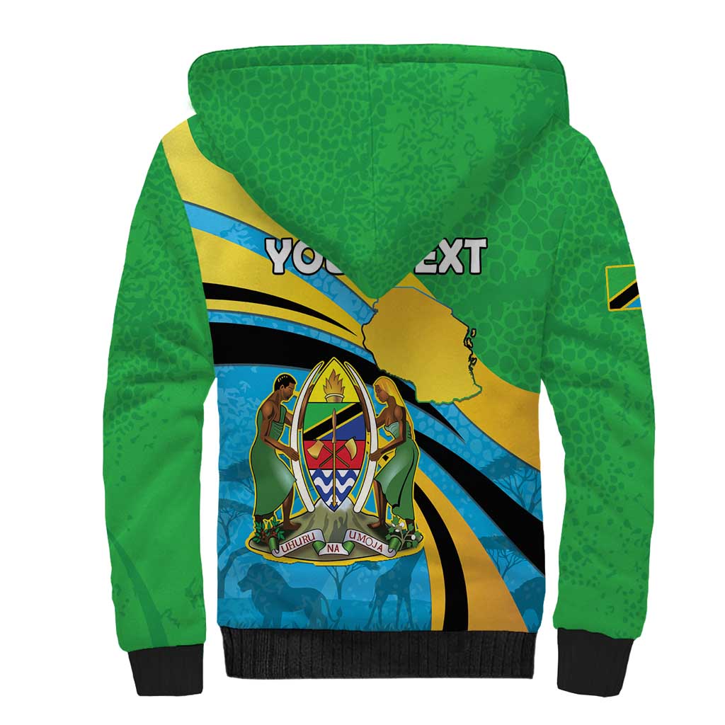 Personalized Tanzania 1963 Sherpa Hoodie Happy Independence Day - Wonder Print Shop