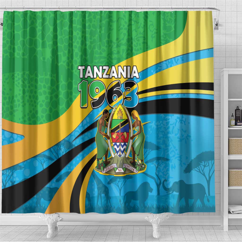 Tanzania 1963 Shower Curtain Happy Independence Day - Wonder Print Shop