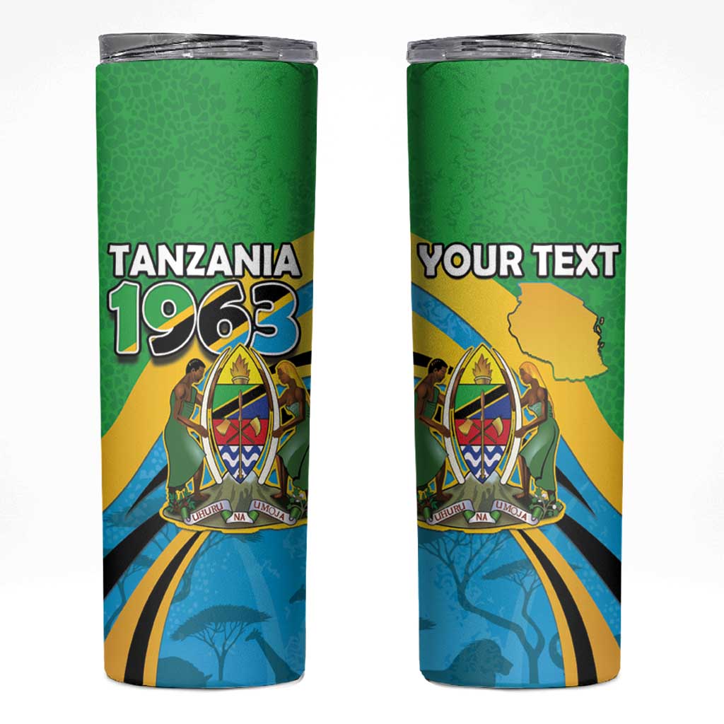 Personalized Tanzania 1963 Skinny Tumbler Happy Independence Day - Wonder Print Shop