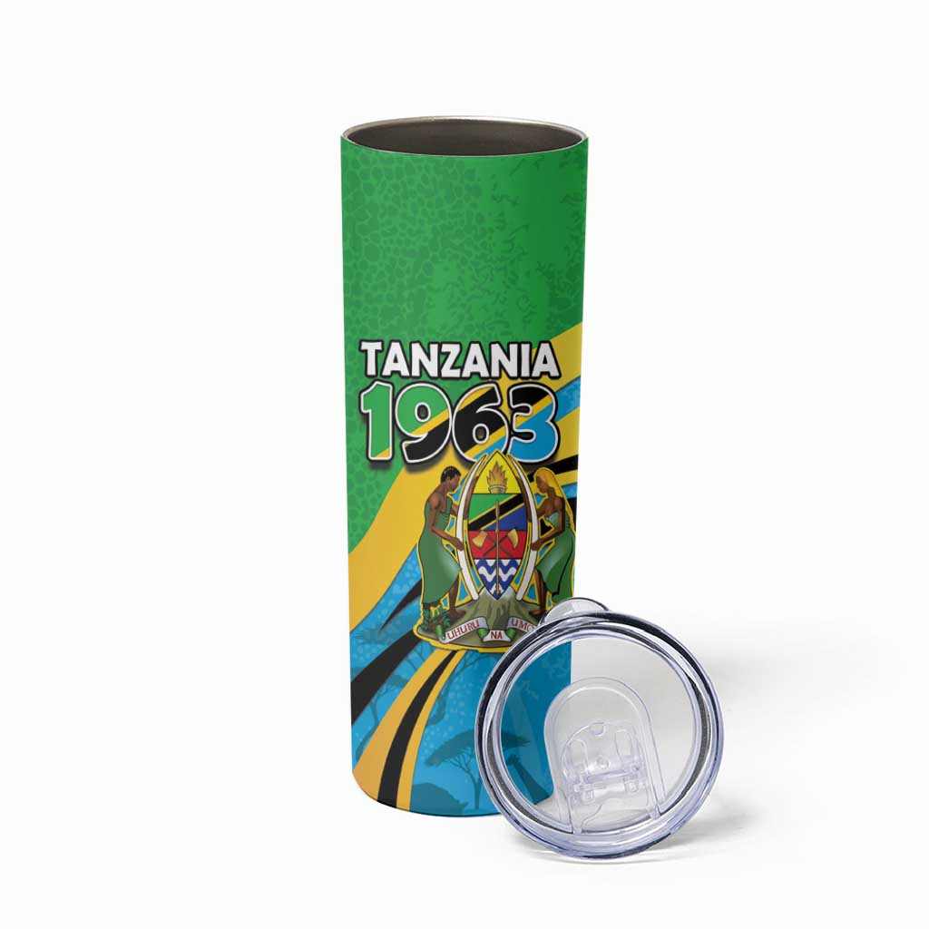 Personalized Tanzania 1963 Skinny Tumbler Happy Independence Day - Wonder Print Shop