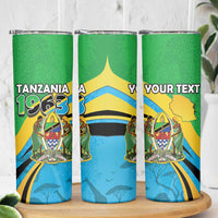 Personalized Tanzania 1963 Skinny Tumbler Happy Independence Day - Wonder Print Shop