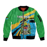 Personalized Tanzania 1963 Sleeve Zip Bomber Jacket Happy Independence Day - Wonder Print Shop