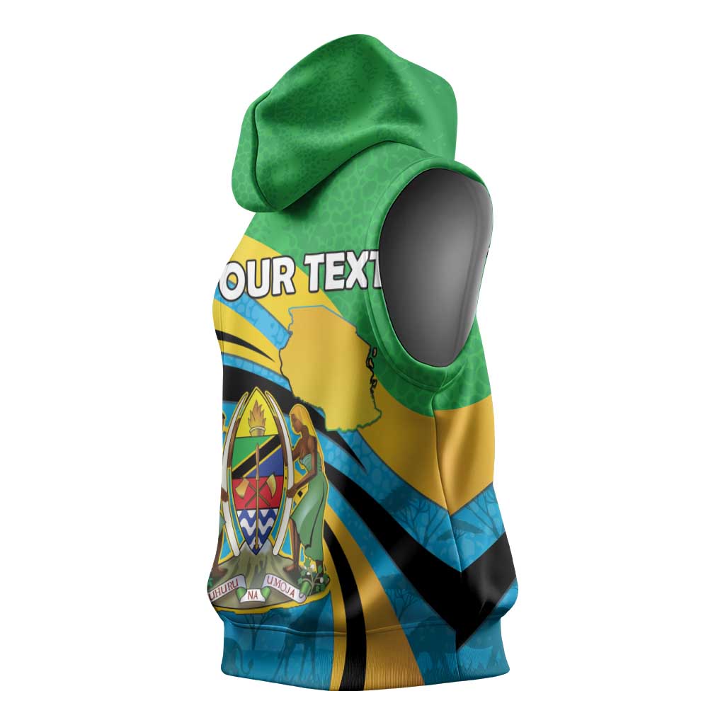Personalized Tanzania 1963 Sleeveless Hoodie Happy Independence Day - Wonder Print Shop