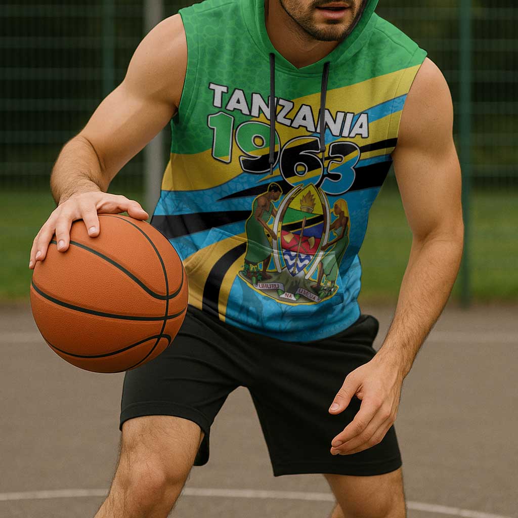 Personalized Tanzania 1963 Sleeveless Hoodie Happy Independence Day - Wonder Print Shop