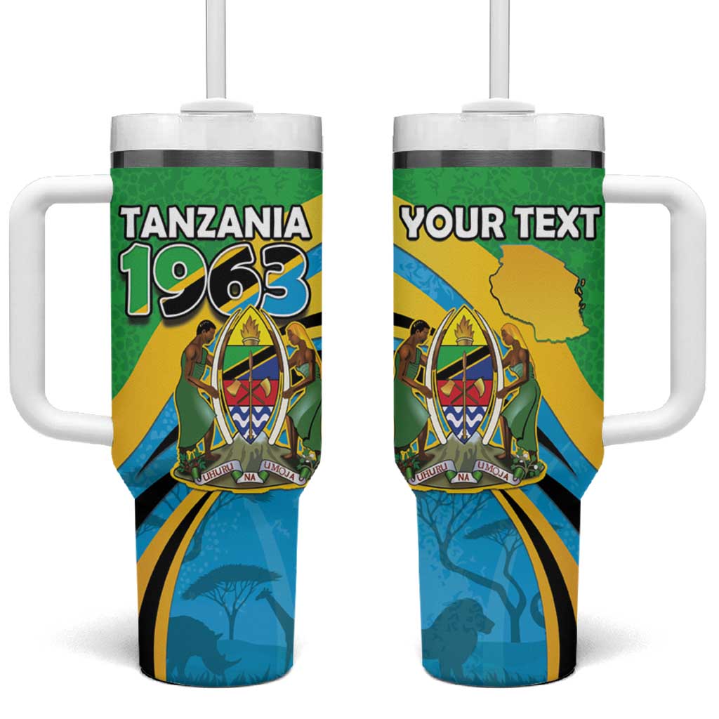 Personalized Tanzania 1963 Tumbler With Handle Happy Independence Day - Wonder Print Shop