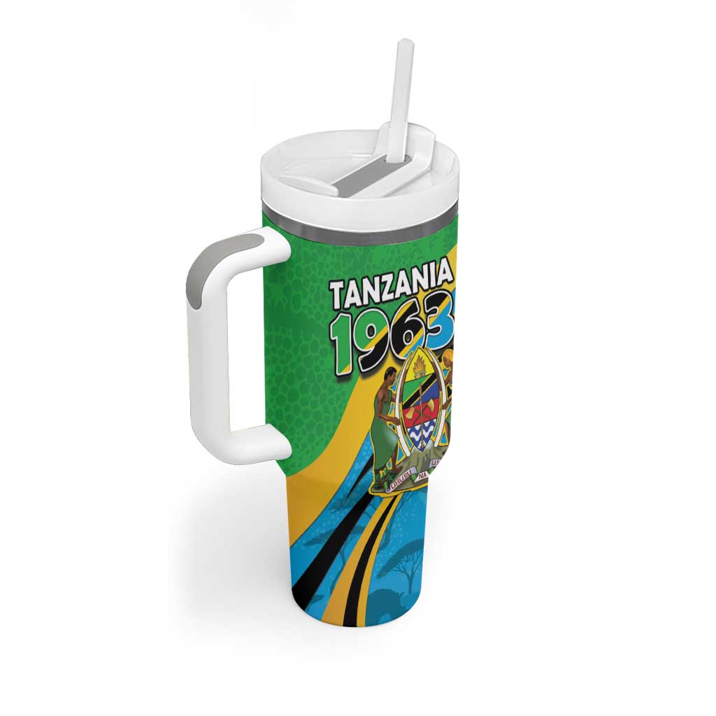 Personalized Tanzania 1963 Tumbler With Handle Happy Independence Day - Wonder Print Shop