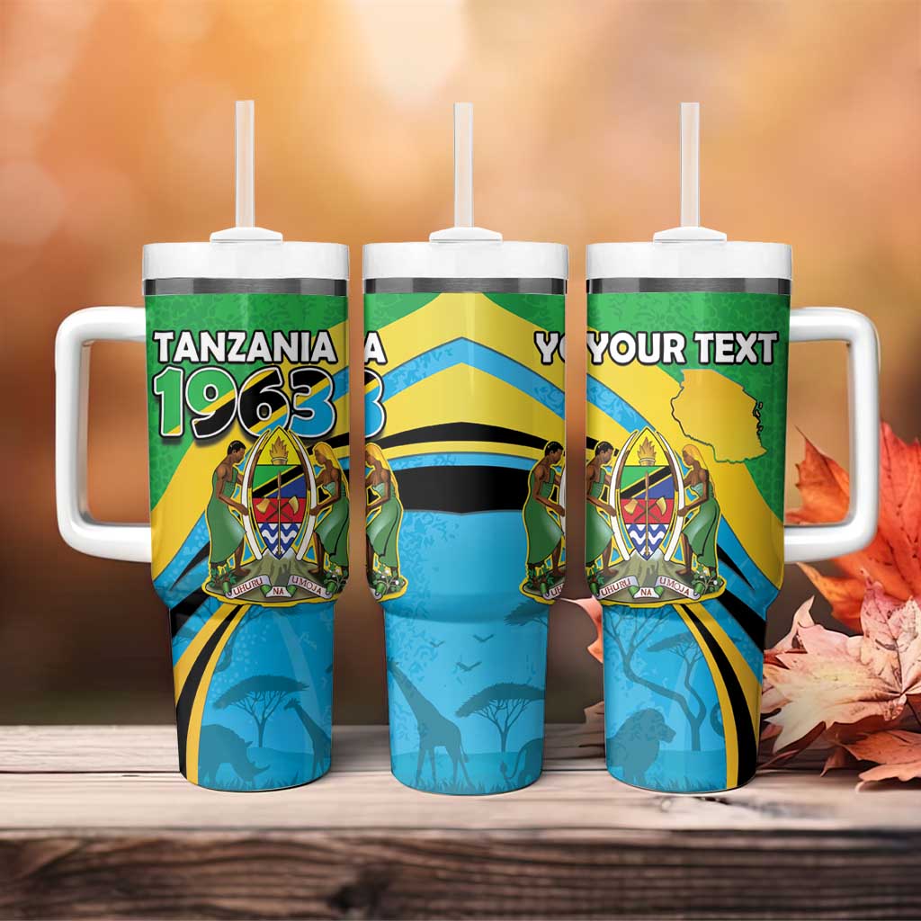 Personalized Tanzania 1963 Tumbler With Handle Happy Independence Day - Wonder Print Shop