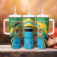 Personalized Tanzania 1963 Tumbler With Handle Happy Independence Day - Wonder Print Shop