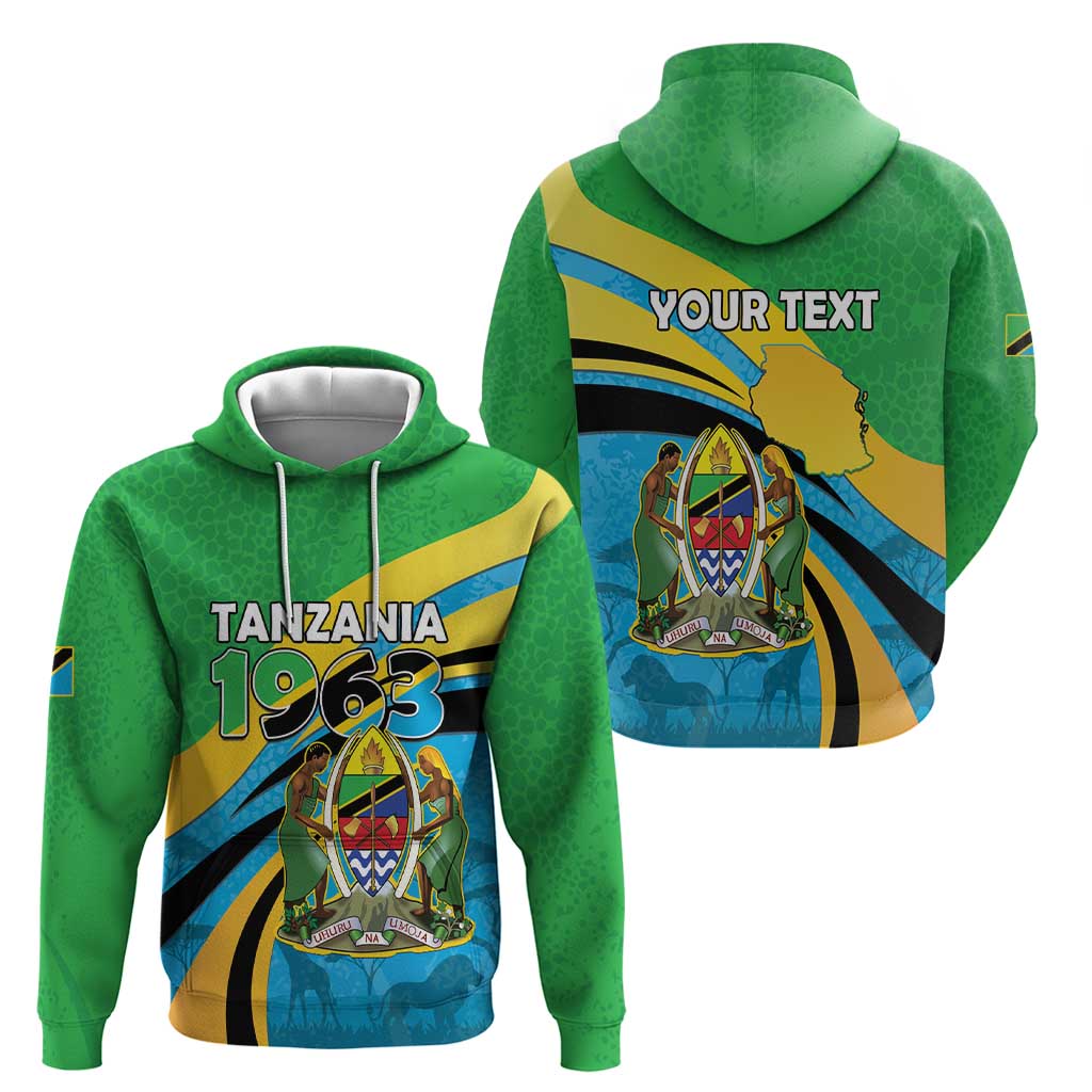Personalized Tanzania 1963 Zip Hoodie Happy Independence Day - Wonder Print Shop