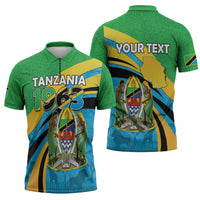 Personalized Tanzania 1963 Zipper Polo Shirt Happy Independence Day - Wonder Print Shop