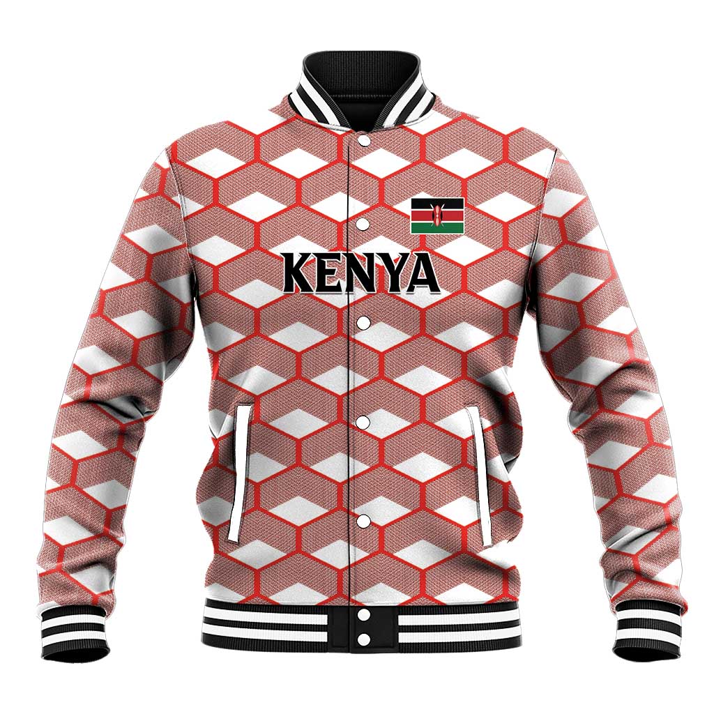 Personalized Kenya Athletics White Jersey Baseball Jacket - Wonder Print Shop