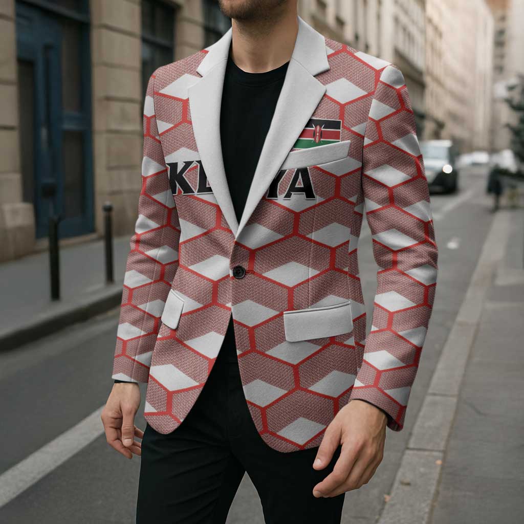 Personalized Kenya Athletics White Jersey Blazer - Wonder Print Shop