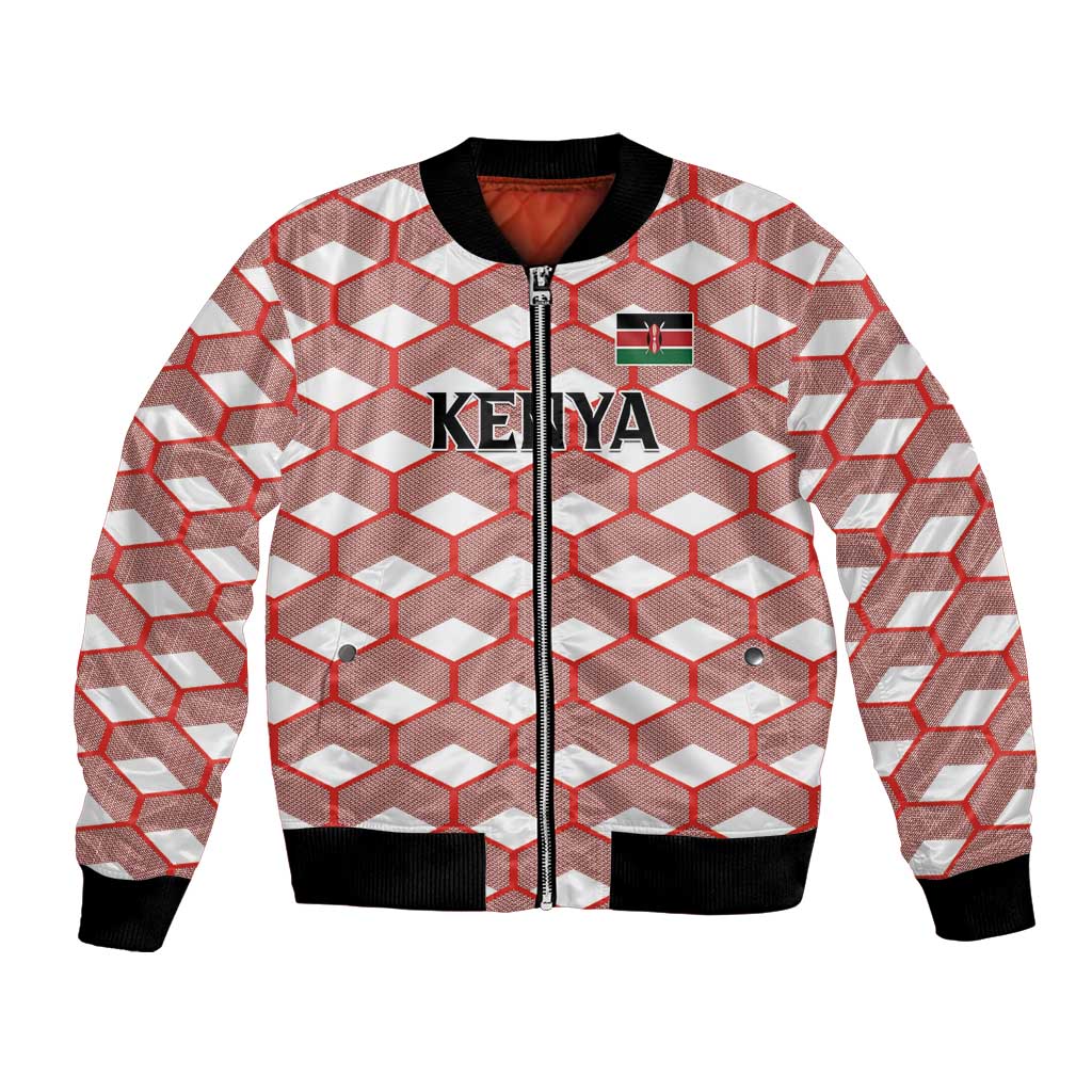 Personalized Kenya Athletics White Jersey Bomber Jacket - Wonder Print Shop