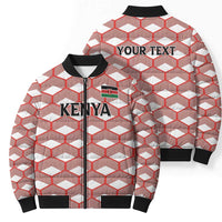 Personalized Kenya Athletics White Jersey Bomber Puffer Jacket - Wonder Print Shop
