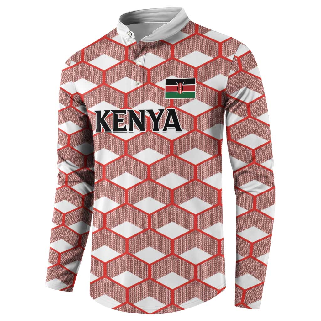 Personalized Kenya Athletics White Jersey Button Sweatshirt - Wonder Print Shop