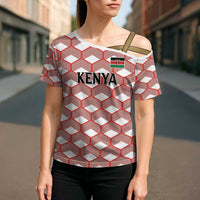 Personalized Kenya Athletics White Jersey Cross Shoulder Shirt - Wonder Print Shop
