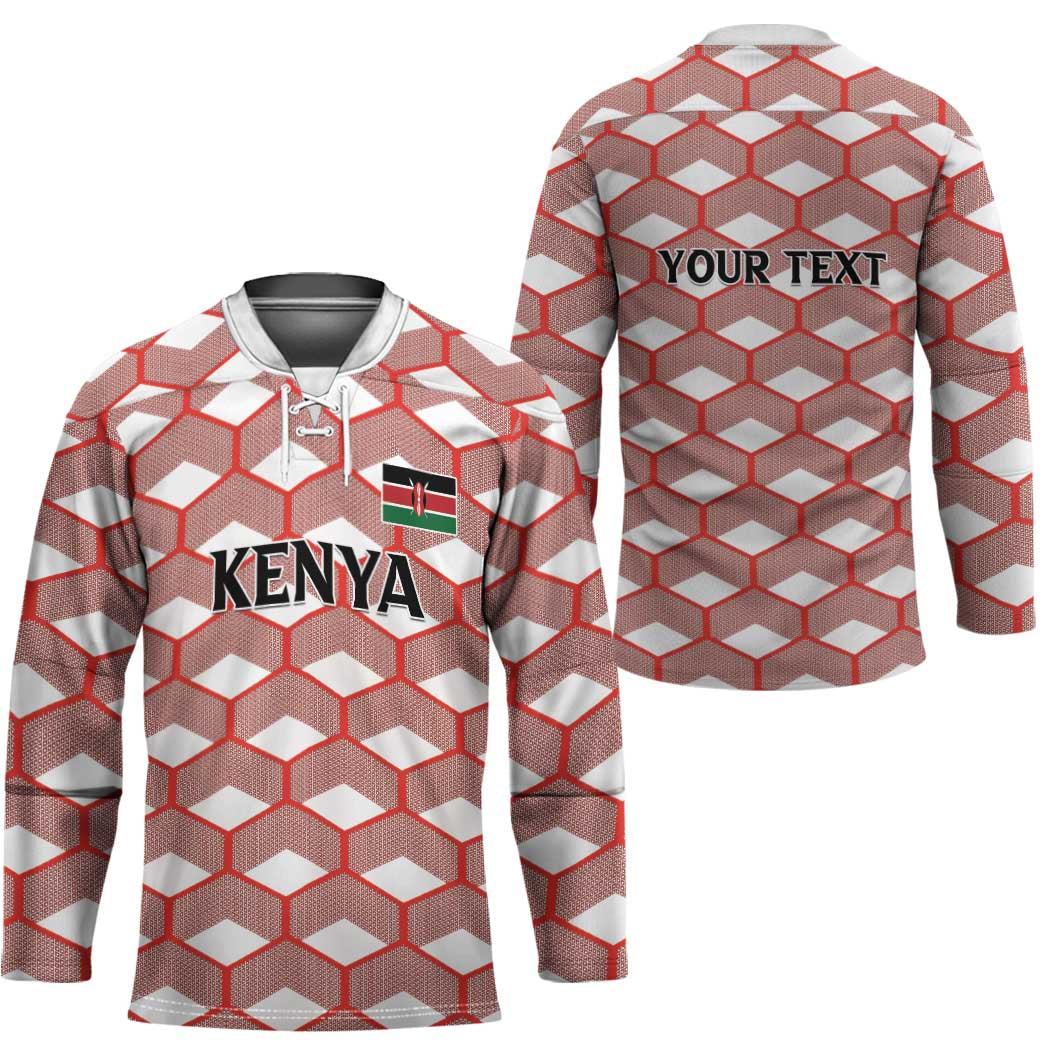 Personalized Kenya Athletics White Jersey Hockey Jersey - Wonder Print Shop